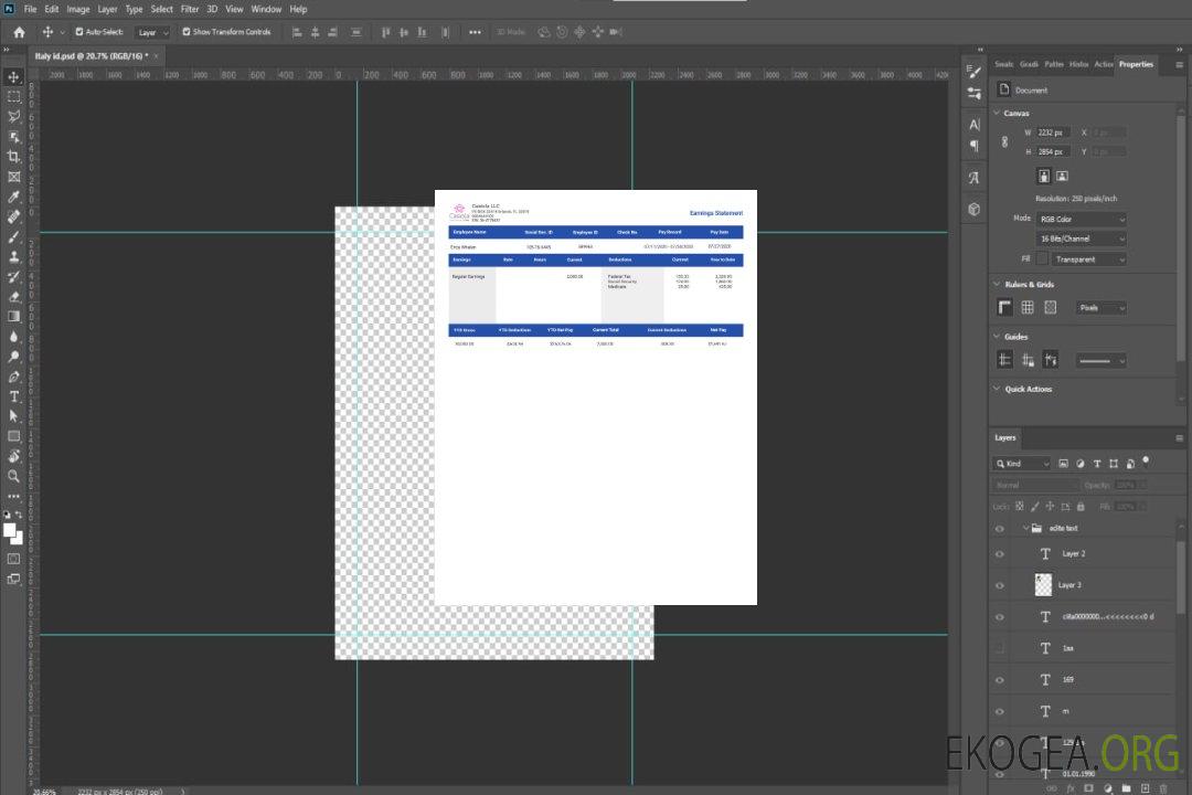 casiola llc, gains, bulletin de paie des employés template casiola llc, gains, bulletin de paie des employés template